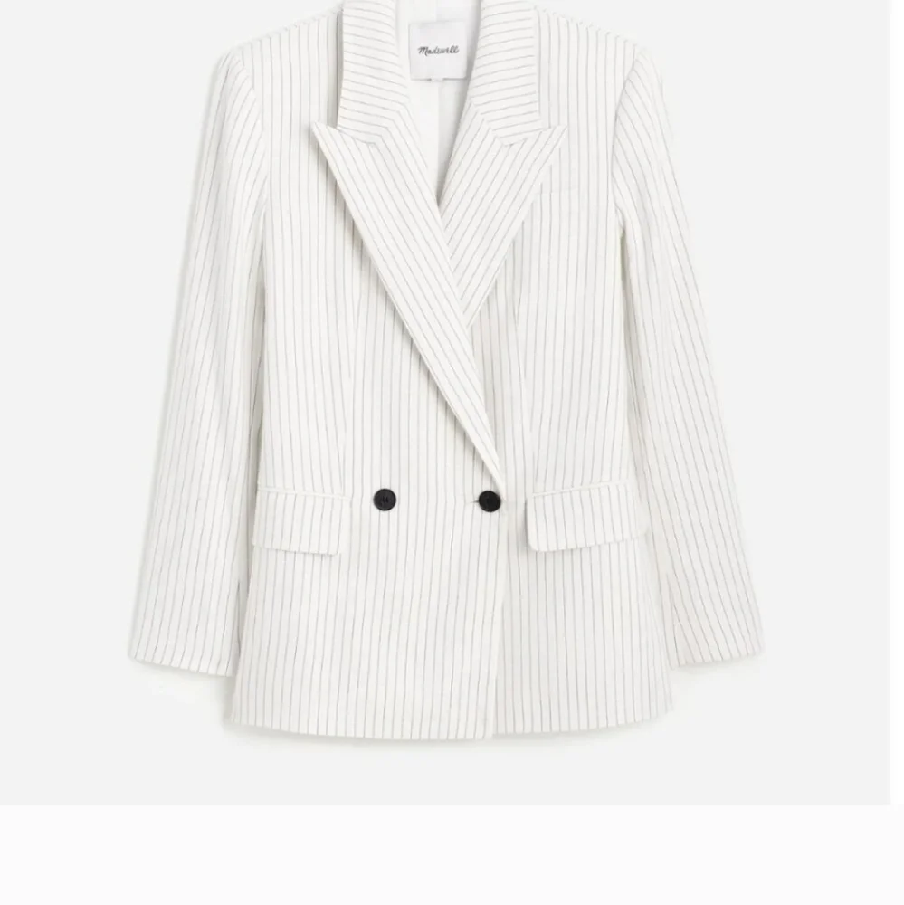 NWT! MADEWELL Relaxed Blazer in Pinstripe Linen Blend NU290_5